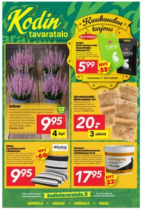 Kodin Tavaratalo -luettelo, Lohja | Parhaat löytömme | 2025-09-05T00:00:00.000Z - 2025-09-19T00:00:00.000Z