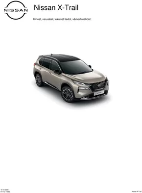 Nissan -luettelo, Hyvinkää | X TRAIL Asiakashinnasto Vapaa%20Autoetu 01 01 2025 1488d | 2025-09-06T00:00:00.000Z - 2025-12-31T00:00:00.000Z