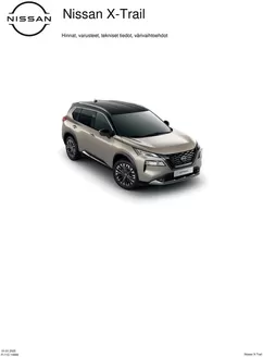Nissan -luettelo | X TRAIL Asiakashinnasto Vapaa%20Autoetu 01 01 2025 1488d | 2025-09-06T00:00:00.000Z - 2025-12-31T00:00:00.000Z
