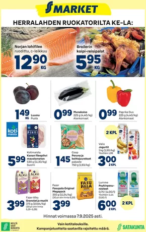 S-Market -luettelo, Helsinki | S-market Herralahti 3.9.2025 | 2025-09-07T00:00:00.000Z - 2025-09-21T00:00:00.000Z