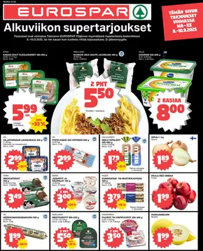Tokmanni -luettelo, Kuopio | EUROSPAR Ylöjärvi Ruokasanomat | 2025-09-09T00:00:00.000Z - 2025-09-23T00:00:00.000Z