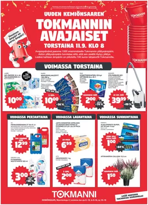 Tokmanni -luettelo, Saarijärvi | Avajaistarjoukset | 2025-09-10T00:00:00.000Z - 2025-09-24T00:00:00.000Z