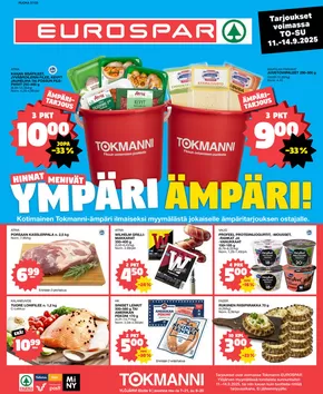 Tokmanni -luettelo, Helsinki | EUROSPAR Ylöjärvi Ruokasanomat | 2025-09-11T00:00:00.000Z - 2025-09-25T00:00:00.000Z