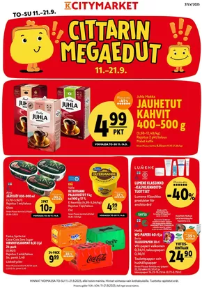 K-Citymarket -luettelo, Kouvola | K-citymarket tarjoukset | 2025-09-11T00:00:00.000Z - 2025-09-25T00:00:00.000Z