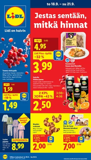 Lidl -luettelo, Vaasa | Löydä houkuttelevia tarjouksia | 2025-09-15T00:00:00.000Z - 2025-09-24T00:00:00.000Z