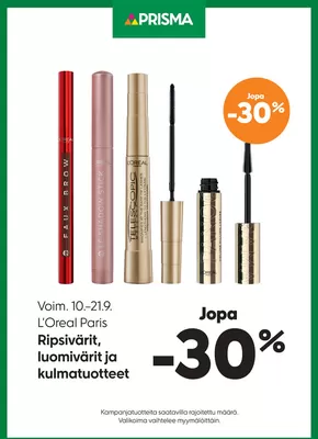 Prisma -luettelo, Lapua | Prisma L’Oreal Paris 10.–21.9. | 2025-09-15T00:00:00.000Z - 2025-09-29T00:00:00.000Z