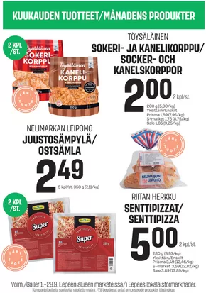 S-Market -luettelo, Imatra | eepee sm månadens produkter september 2025 | 2025-09-15T00:00:00.000Z - 2025-09-29T00:00:00.000Z