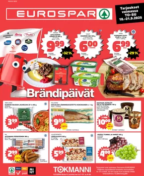 Tokmanni -luettelo, Närpiö | EUROSPAR Ylöjärvi Ruokasanomat | 2025-09-18T00:00:00.000Z - 2025-10-02T00:00:00.000Z