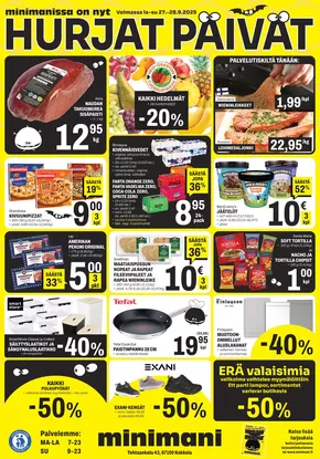 Minimani -luettelo, Mäntyharju | Parhaat diilimme sinulle | 2025-09-27T00:00:00.000Z - 2025-10-11T00:00:00.000Z
