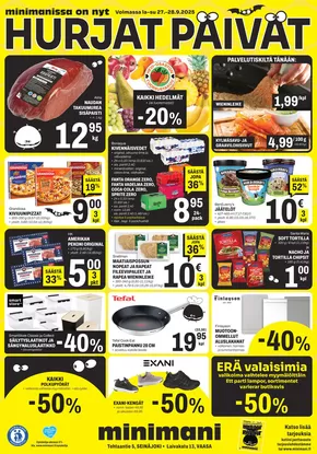 Minimani -luettelo, Uusikaupunki | Eksklusiivisia diilejä ja löytöjä | 2025-09-28T00:00:00.000Z - 2025-10-12T00:00:00.000Z