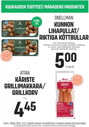 S-Market -luettelo, Uusikaupunki | eepee sm månadens produkter oktober 2025 | 2025-09-29T00:00:00.000Z - 2025-10-13T00:00:00.000Z