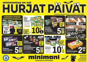 Minimani -luettelo, Seinäjoki | Mahtavia alennuksia valituista tuotteista | 2025-09-30T00:00:00.000Z - 2025-10-14T00:00:00.000Z