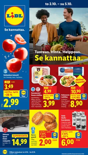 Lidl -luettelo, Lapua | Lidl tarjoukset | 2025-09-29T00:00:00.000Z - 2025-10-08T00:00:00.000Z