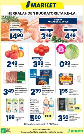 S-Market -luettelo, Turku | S-market Herralahti 1.10.2025 | 2025-10-04T00:00:00.000Z - 2025-10-18T00:00:00.000Z