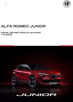 Alfa Romeo -luettelo, Vaasa | Alfa Romeo Junior | 2025-10-07T00:00:00.000Z - 2025-12-07T00:00:00.000Z