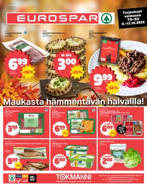 Tokmanni -luettelo, Ilmajoki | EUROSPAR Ylöjärvi Ruokasanomat | 2025-10-09T00:00:00.000Z - 2025-10-23T00:00:00.000Z