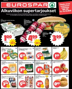 Tokmanni -luettelo, Oulu | EUROSPAR Ylöjärvi Ruokasanomat | 2025-10-12T00:00:00.000Z - 2025-10-26T00:00:00.000Z