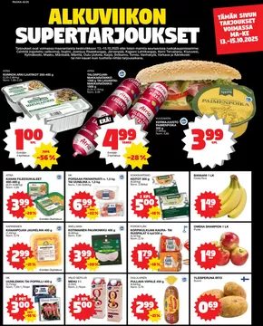 Tokmanni -luettelo, Pietarsaari | Ruokasanomat | 2025-10-12T00:00:00.000Z - 2025-10-26T00:00:00.000Z