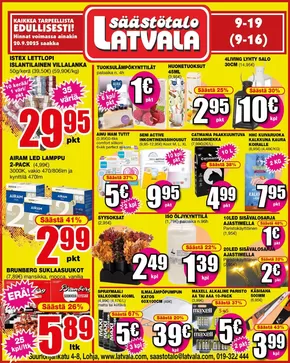 Latvala -luettelo, Kuopio | Parhaat diilimme sinulle | 2025-10-17T00:00:00.000Z - 2025-10-31T00:00:00.000Z