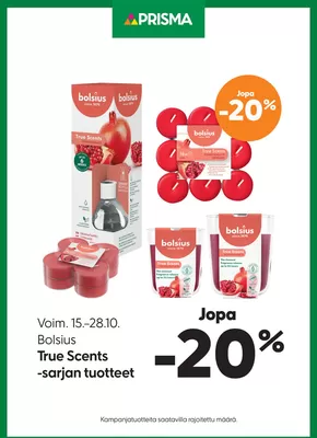 Prisma -luettelo, Lapinlahti | Prisma Bolsius 15.–28.10. | 2025-10-19T00:00:00.000Z - 2025-11-02T00:00:00.000Z