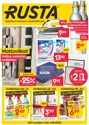 Rusta -luettelo, Loppi | Rusta tarjoukset | 2025-10-20T00:00:00.000Z - 2025-11-03T00:00:00.000Z