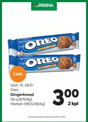 Prisma -luettelo, Kotka | Prisma Oreo 15.-28.10. | 2025-10-20T00:00:00.000Z - 2025-11-03T00:00:00.000Z