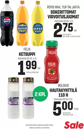 Sale -luettelo | Sale tarjoukset | 2025-10-22T00:00:00.000Z - 2025-11-05T00:00:00.000Z
