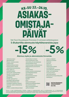 Prisma -luettelo | TOK Prisma ao-päivät ke-su vko 43 tuoteryhmät | 2025-10-22T00:00:00.000Z - 2025-11-05T00:00:00.000Z