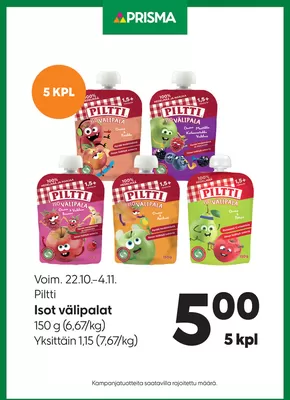 Prisma -luettelo, Tampere | TOK Piltti 22.10.–4.11. | 2025-10-23T00:00:00.000Z - 2025-11-06T00:00:00.000Z