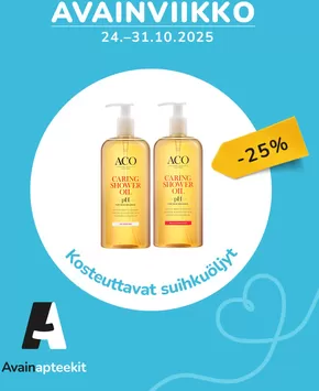 Avainapteekit -luettelo, Sastamala | Parhaat diilimme sinulle | 2025-10-26T00:00:00.000Z - 2025-11-09T00:00:00.000Z