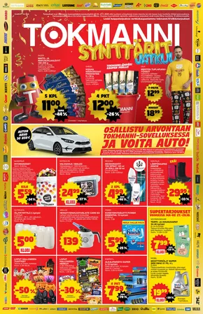 Tokmanni -luettelo, Uusikaupunki | Tarjoussanomat | 2025-10-26T00:00:00.000Z - 2025-11-09T00:00:00.000Z