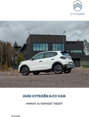 Citroën -luettelo, Ylitornio | Citroën Uusi ë-C3 VAN. | 2025-10-27T00:00:00.000Z - 2025-11-10T00:00:00.000Z