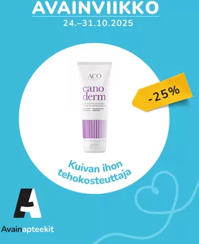 Avainapteekit -luettelo, Oulu | Ajankohtaiset erikoiskampanjat | 2025-10-29T00:00:00.000Z - 2025-11-12T00:00:00.000Z