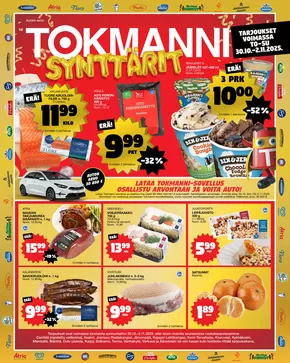 Tokmanni -luettelo, Kemijärvi | Ruokasanomat | 2025-10-30T00:00:00.000Z - 2025-11-13T00:00:00.000Z