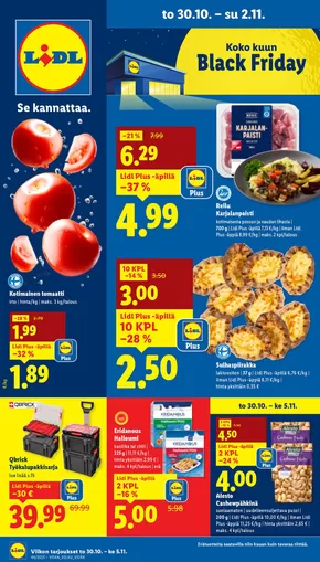 Lidl -luettelo, Hollola | Parhaat diilimme sinulle | 2025-10-27T00:00:00.000Z - 2025-11-05T00:00:00.000Z