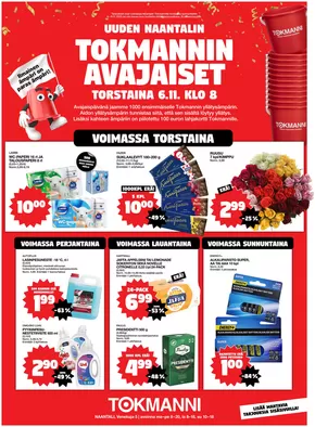 Tokmanni -luettelo, Mikkeli | Avajaistarjoukset | 2025-11-06T00:00:00.000Z - 2025-11-09T00:00:00.000Z