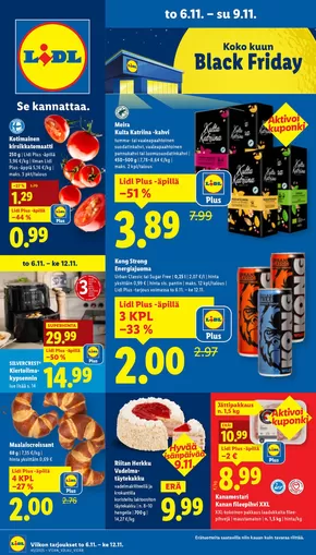 Lidl -luettelo, Mikkeli | Huipputarjouksia säästöhaukoille | 2025-11-03T00:00:00.000Z - 2025-11-12T00:00:00.000Z