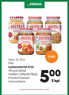 Prisma -luettelo, Lempäälä | Prisma Piltti 12.-25.11. | 2025-11-12T00:00:00.000Z - 2025-11-26T00:00:00.000Z
