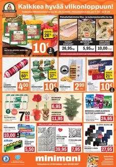 Minimani -luettelo, Oulu | Parhaat diilimme sinulle | 2025-11-19T00:00:00.000Z - 2025-11-23T00:00:00.000Z