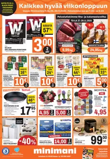 Minimani -luettelo, Kuopio | Eksklusiivisia diilejä ja löytöjä | 2025-11-25T00:00:00.000Z - 2025-11-30T00:00:00.000Z