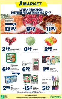 S-Market -luettelo | S-market Luvia 26.11.2025 | 2025-11-27T00:00:00.000Z - 2025-11-30T00:00:00.000Z