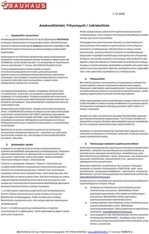 Bauhaus -luettelo, Kuopio | tiliehdot fin 2 | 2025-12-01T00:00:00.000Z - 2026-05-31T00:00:00.000Z