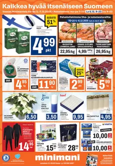 Minimani -luettelo, Mikkeli | Huipputarjouksia kaikille tarjoushaukoille | 2025-12-03T00:00:00.000Z - 2025-12-07T00:00:00.000Z