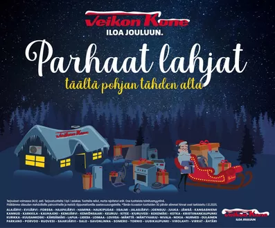 Veikon Kone -luettelo, Kangasala | Veikon Koneen joulukuvasto 2025 | 2025-12-05T00:00:00.000Z - 2025-12-24T00:00:00.000Z