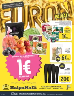 HalpaHalli -luettelo, Kankaanpää | Eksklusiivisia löytöjä | 2026-01-07T00:00:00.000Z - 2026-01-13T00:00:00.000Z