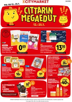 K-Citymarket -luettelo, Salla | K-citymarket tarjoukset | 2026-01-12T00:00:00.000Z - 2026-01-25T00:00:00.000Z