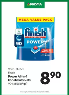 Prisma -luettelo, Porvoo | Prisma Finish konetiskitabletti 21.27.1. | 2026-01-21T00:00:00.000Z - 2026-01-27T00:00:00.000Z