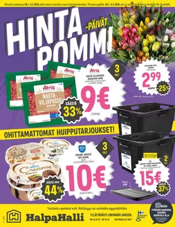 HalpaHalli -luettelo, Pori | Huippudiilejä kaikille asiakkaille | 2026-01-28T00:00:00.000Z - 2026-02-03T00:00:00.000Z