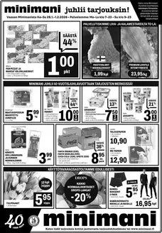Minimani -luettelo, Pori | Houkuttelevia erikoistarjouksia kaikille | 2026-01-28T00:00:00.000Z - 2026-02-01T00:00:00.000Z