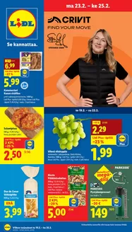 Lidl -luettelo, Kirkkonummi | Eksklusiivisia löytöjä | 2026-02-16T00:00:00.000Z - 2026-02-25T00:00:00.000Z